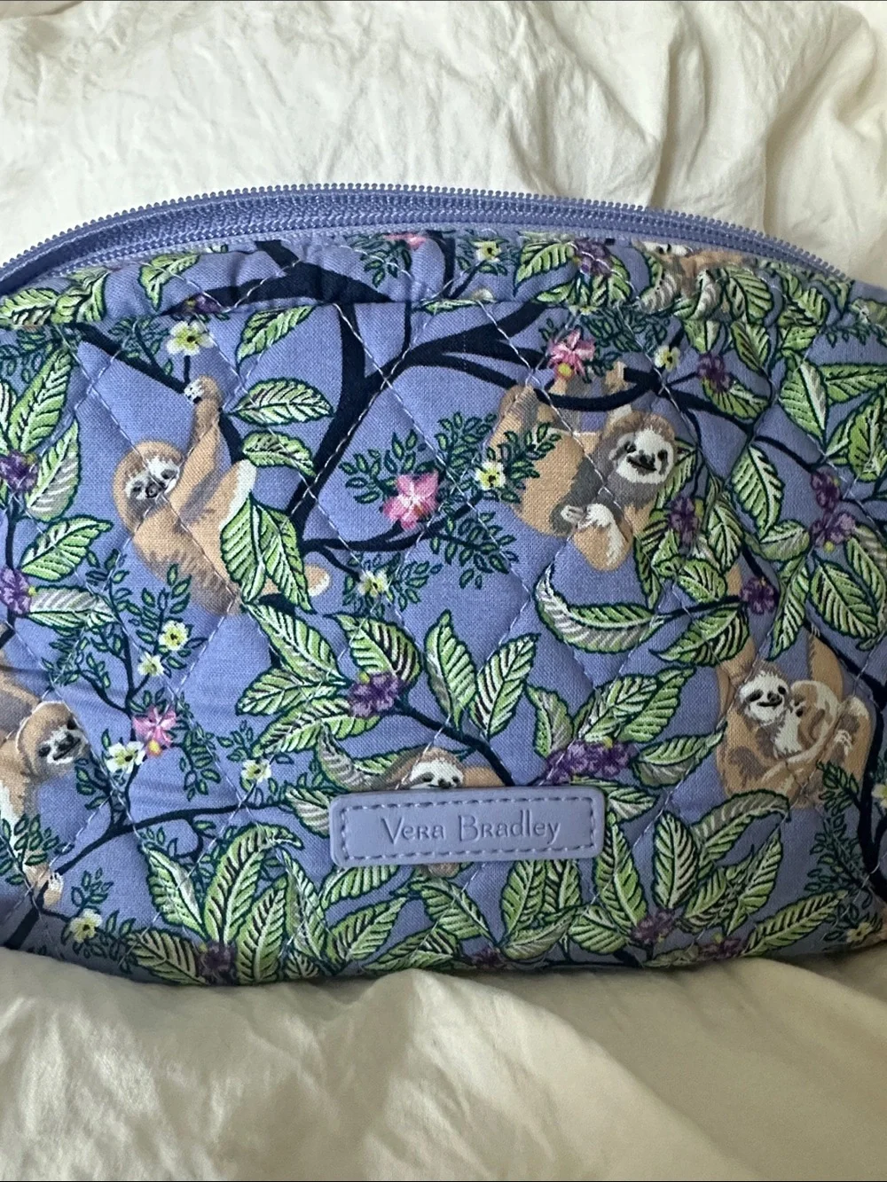 Vera Bradley Lavender Floral Sloth Quilted Tech/Cord Organizer NWT